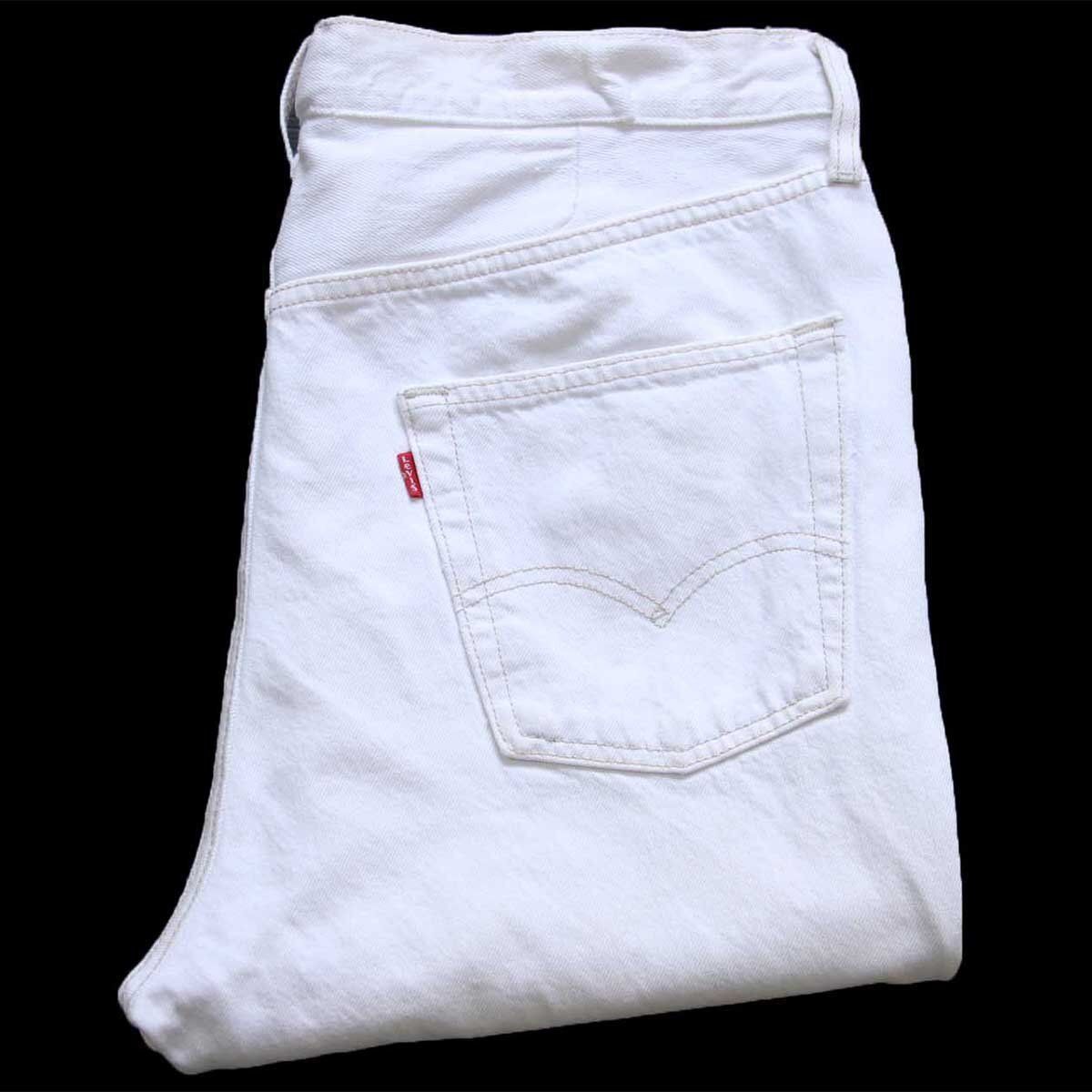 90s Levi'sリーバイス 501 ホワイト デニムパンツ カスタム w34