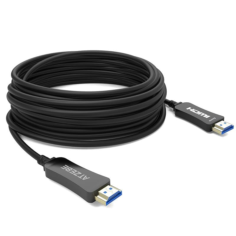 ATZEBE 光ファイバーHDMI ケーブル 50m 4K 60Hz対応 18gbps超高速伝送 4K HDR Ultra HD YUV4 4 4 HDCP 2.2 ARC ク機能2m 5m 10m 15m 20m 30m 50m 100m 50m