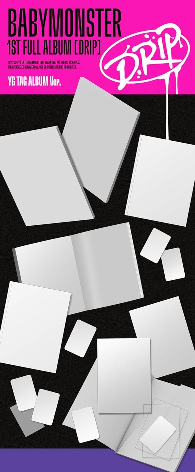 BABYMONSTER Drip YG 予約特典 韓国 7種セット BABYMONSTER DRIP Album YG TAG 7 Ver SET/7 QR Card+7 Photo