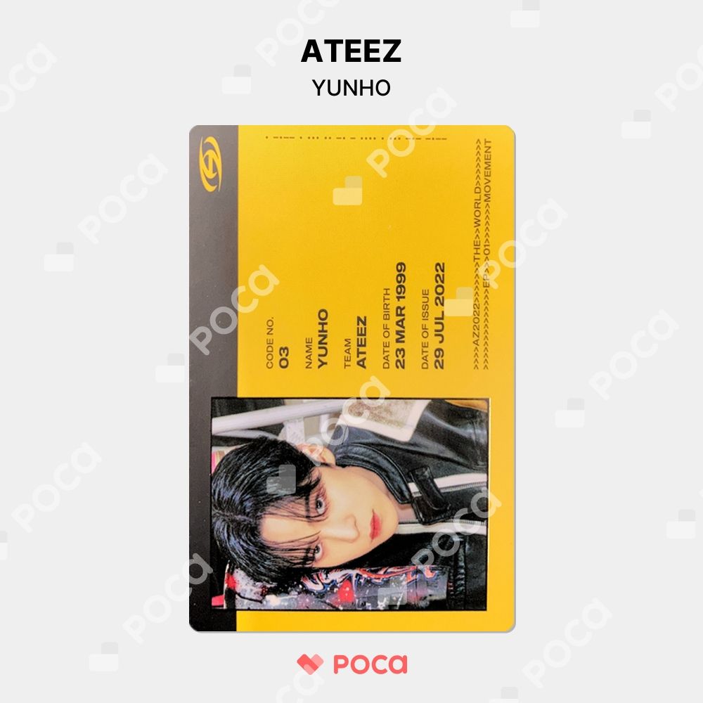 ATEEZ ユノ トレカ THE WORLD EP.1 : MOVEMENT DIARY VER