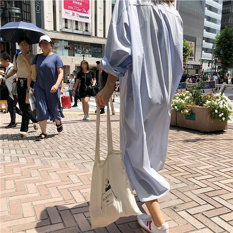 ワンピース レディース マキシ夏 七分袖 ワンピース vネック シャツワンピ 韓国風 ロング丈 着痩せ オシャレ スリーブ リネン シャツロング 綿麻風カーディガン ワンピース レディース マキシワンピース 夏 長袖 ワンピース v