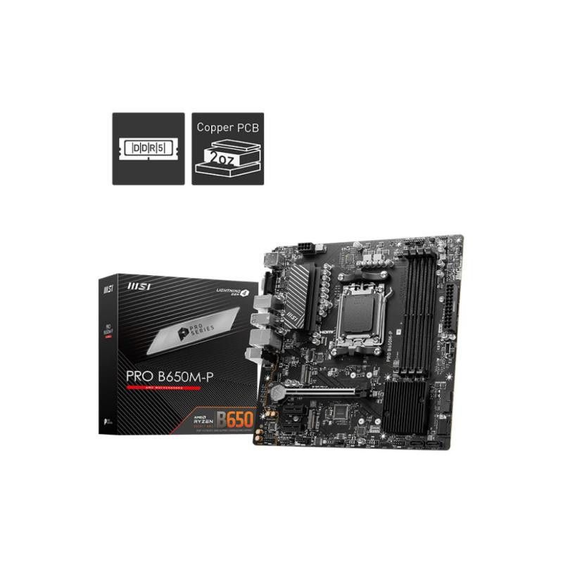 MSI PRO B650M-P マザーボード AMD B650 ソケット AM5 マイクロ ATX