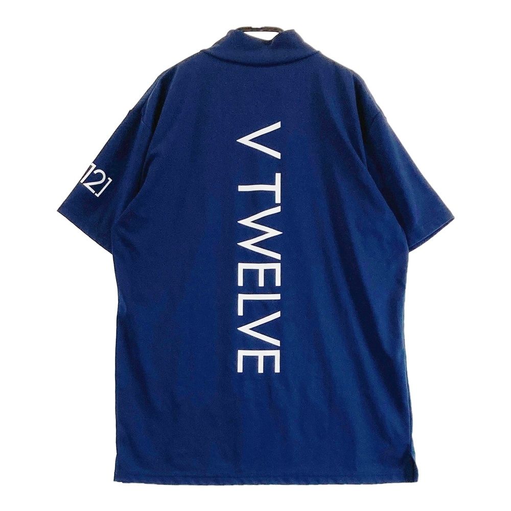 サイズ M V12 ヴィトゥエルヴ 半袖ハーフジップTシャツ ネイビー系 240101529771 ゴルフウェア メンズ ストスト