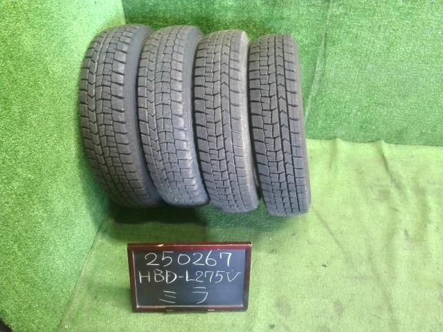 個人宅不可 離島不可 12インチ 冬 スタッドレスタイヤ 4本 23年 4本 145|80R12 ダンロップ WINTERMAXX WM02 ミラ外し 自社品番250267