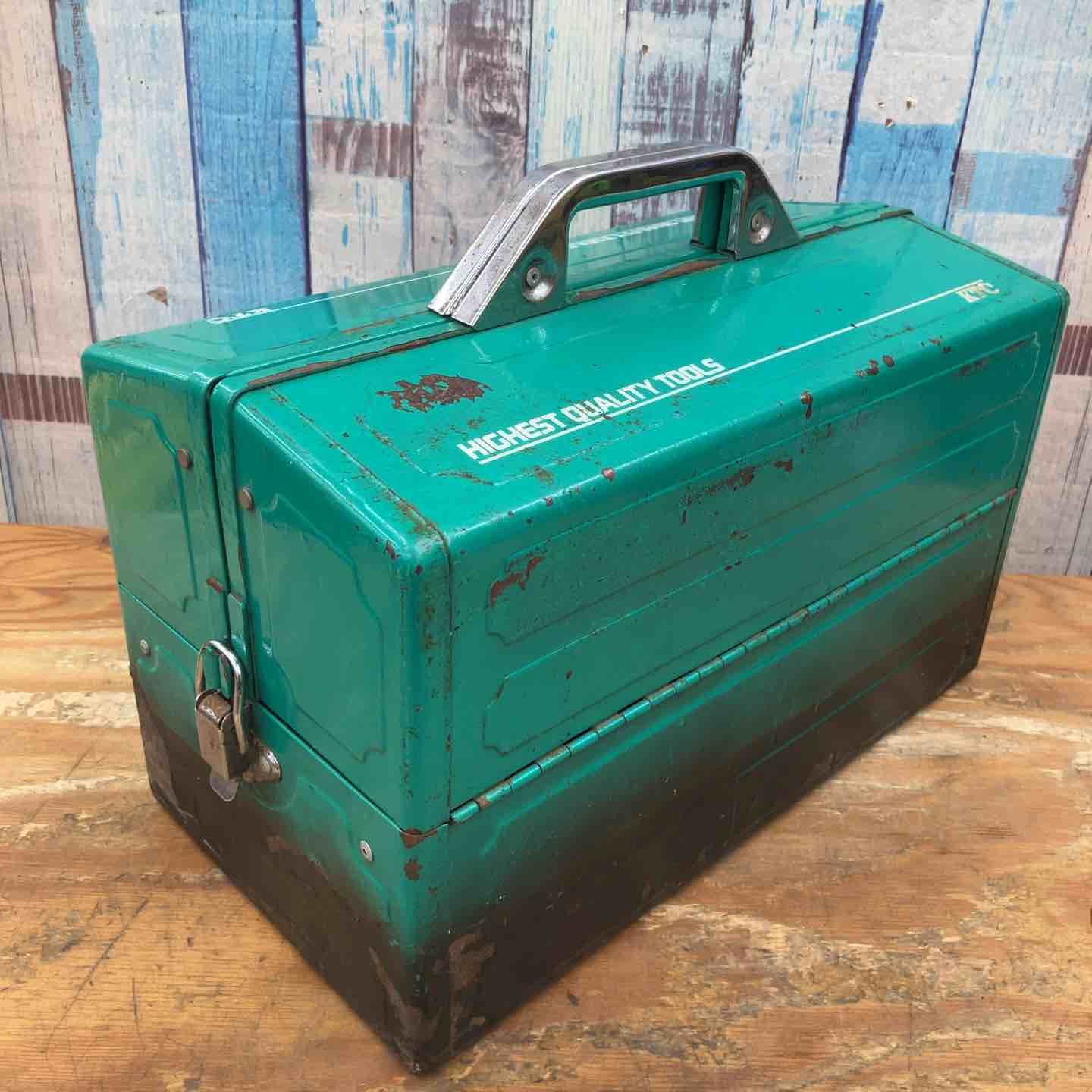中古品】KTC 工具箱 工具セット ツールセット 両開き メタルケース【柏 