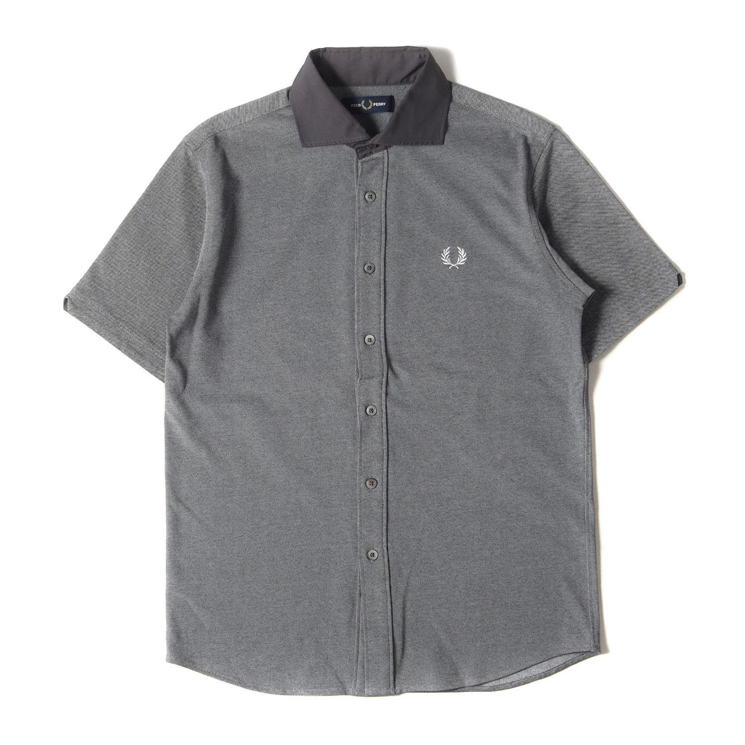 フレッドペリー 半袖シャツ グレー 中古・古着通販】FRED PERRY (フレッドペリー) 半袖シャツ