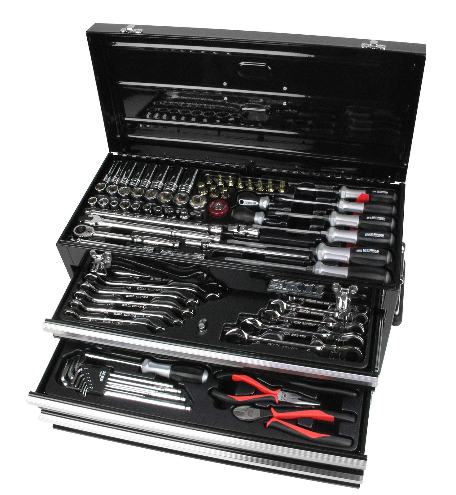 商品 SK11 エスケー11 整備工具セット 133点組 ブラック 各種メンテナンス対応 SST-16133BK