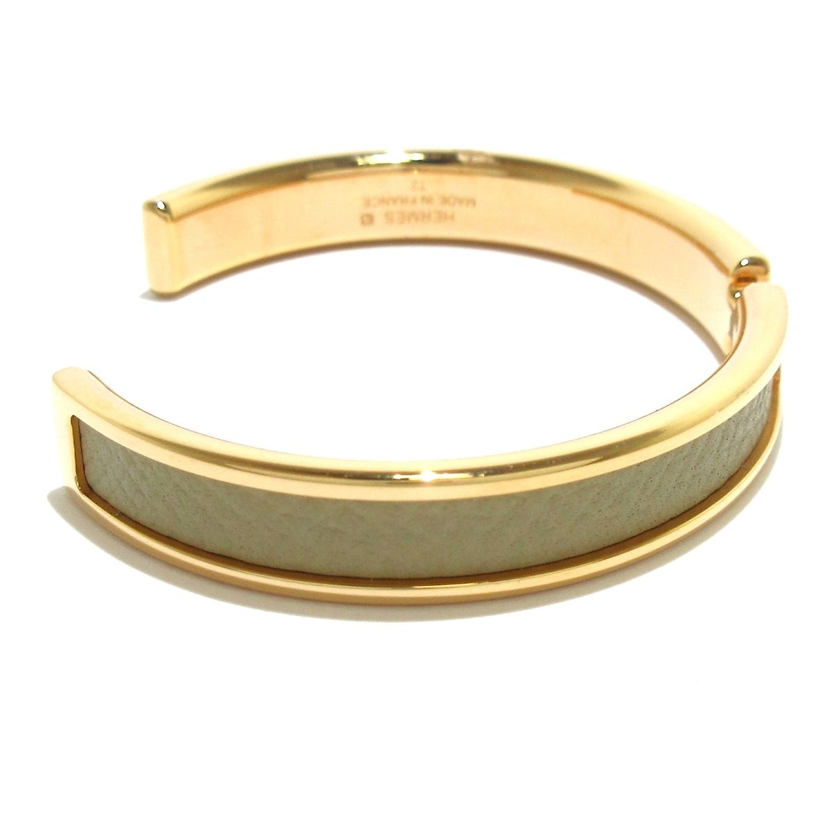 HERMES エルメス バングル オランプ ローズゴールド×ベージュ 2025.04