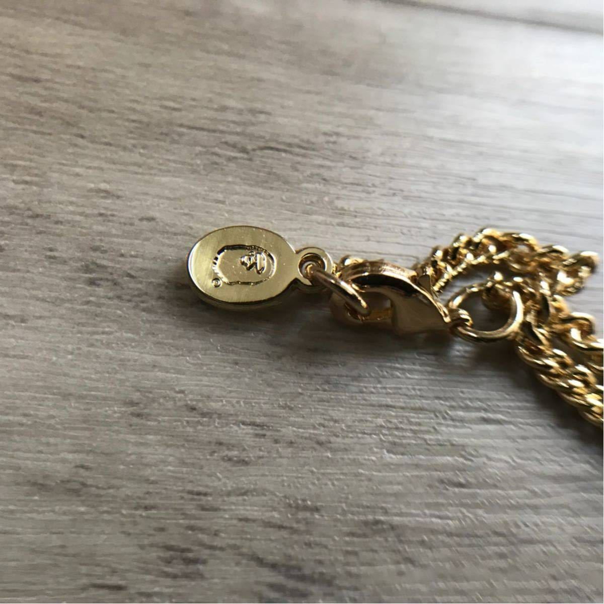 ☆非売品☆ BAPESTA ネックレス necklace a bathing ape bape sta gold