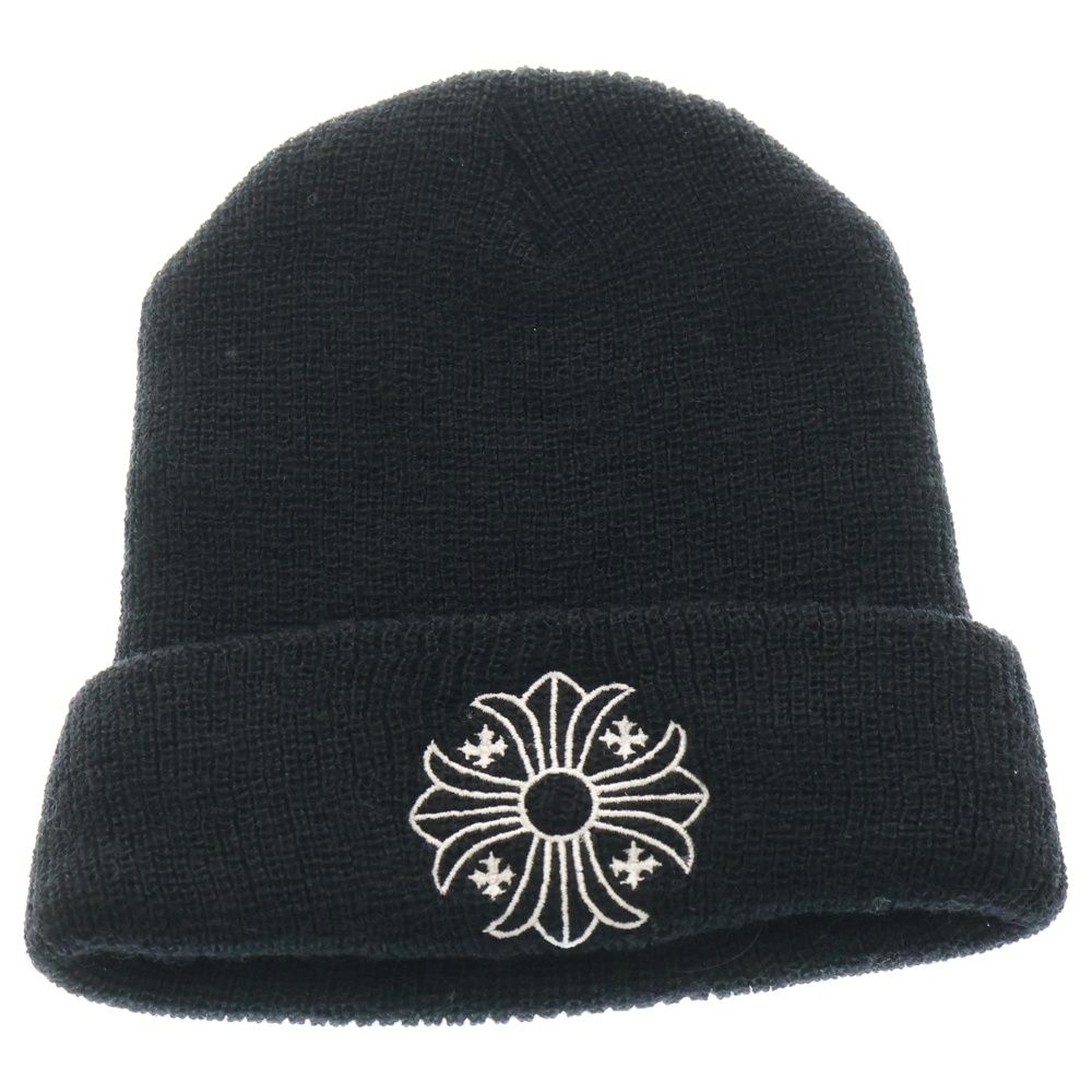CHROME HEARTS クロムハーツ WOOL WATCH CAP CHプラス刺繍ウールビーニー ニットキャップ 帽子 ブラック