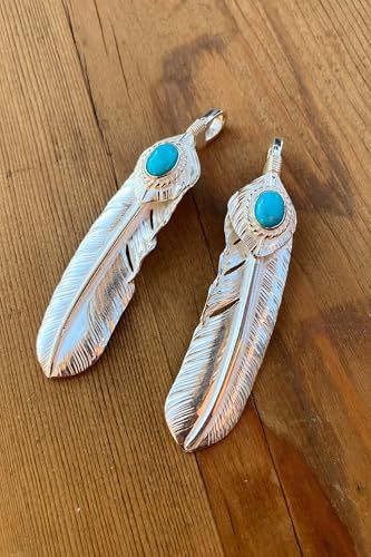 上銀銀縄ターコイズフェザー インディアンジュエリー