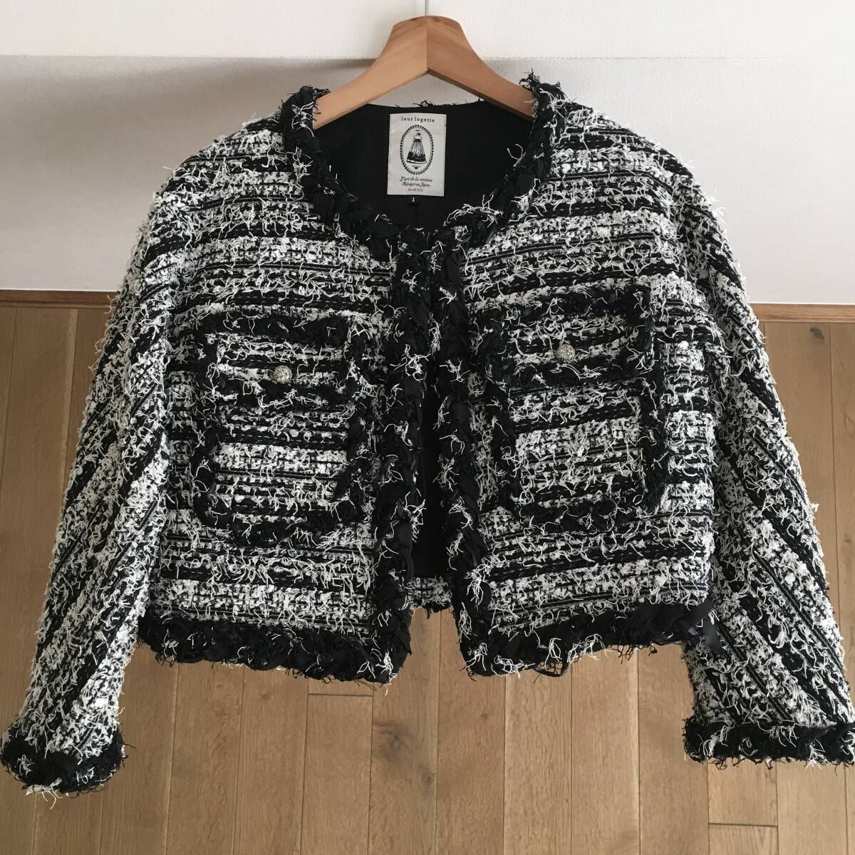 leur logette フラワーツイードジャケット