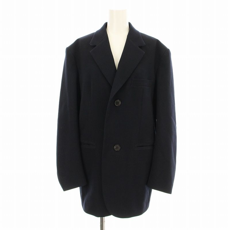 シンゾーン Shinzone 19SS BIG SIZE JACKET19SMSJK05 オーバーサイズジャケット テーラードジャケット ウール混 34 紺 ネイビー |KU