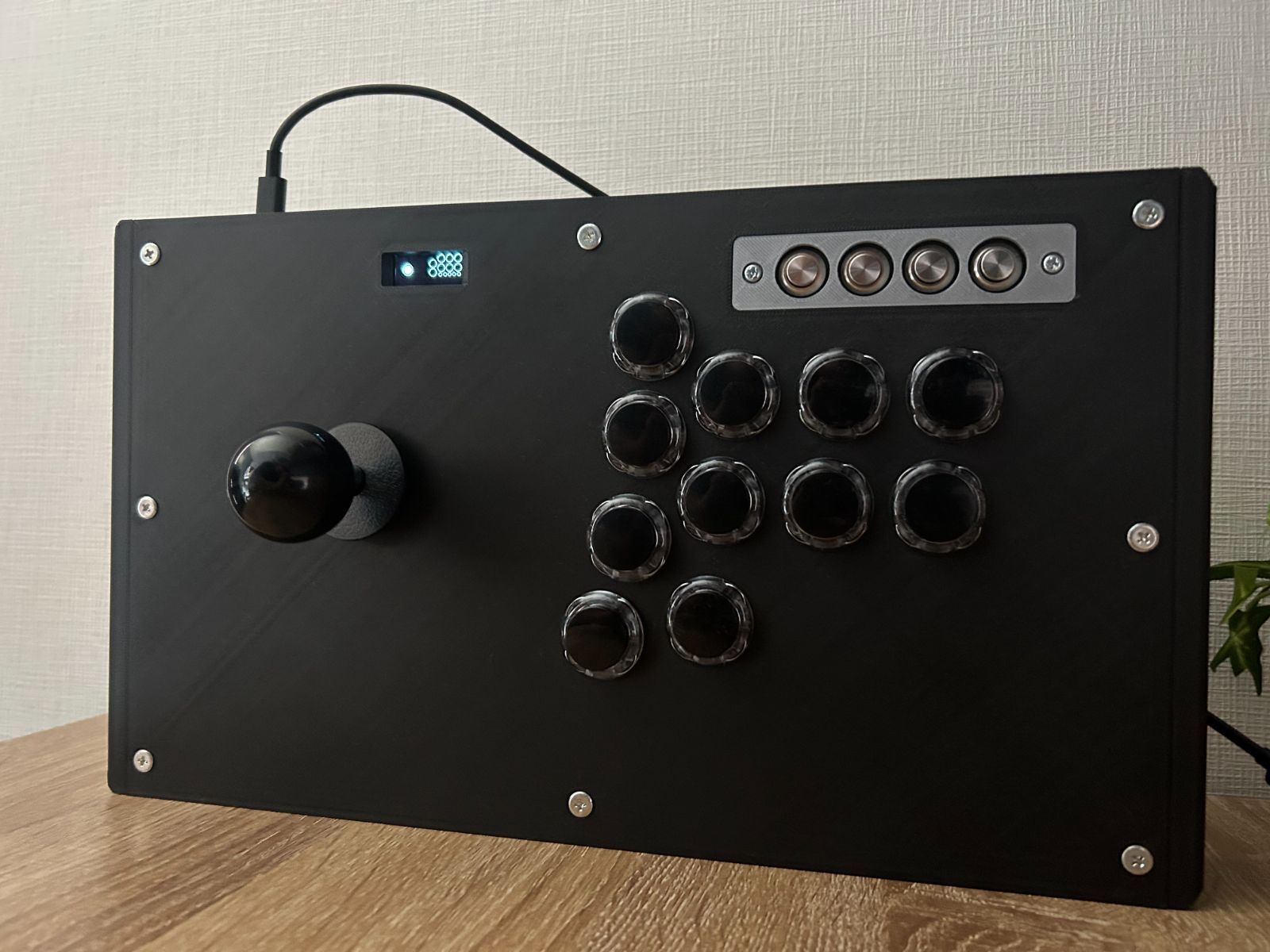 普通のアケコンSE/レバー・ボタン24mmモデル】漆黒のブラック