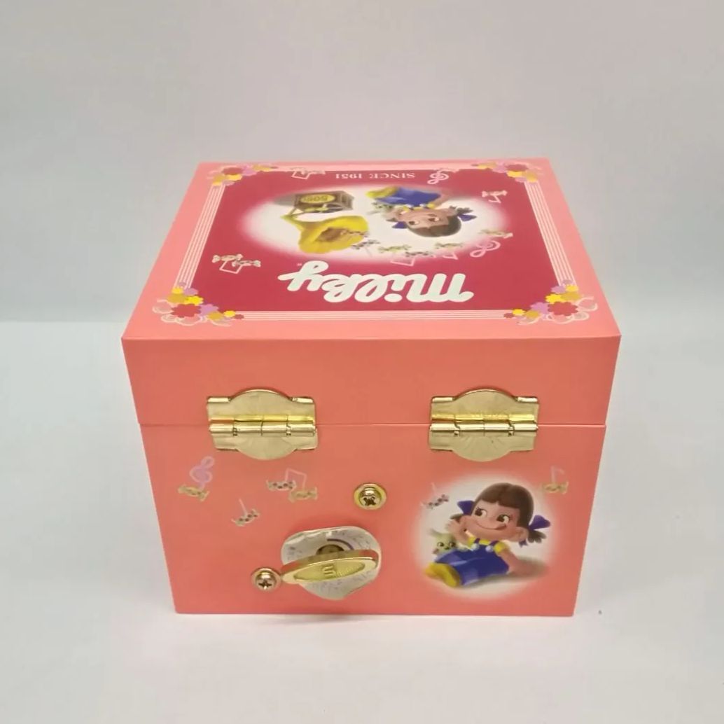 未使用・試運転動作OK 不二家 ペコちゃん オルゴール BOX 50周年