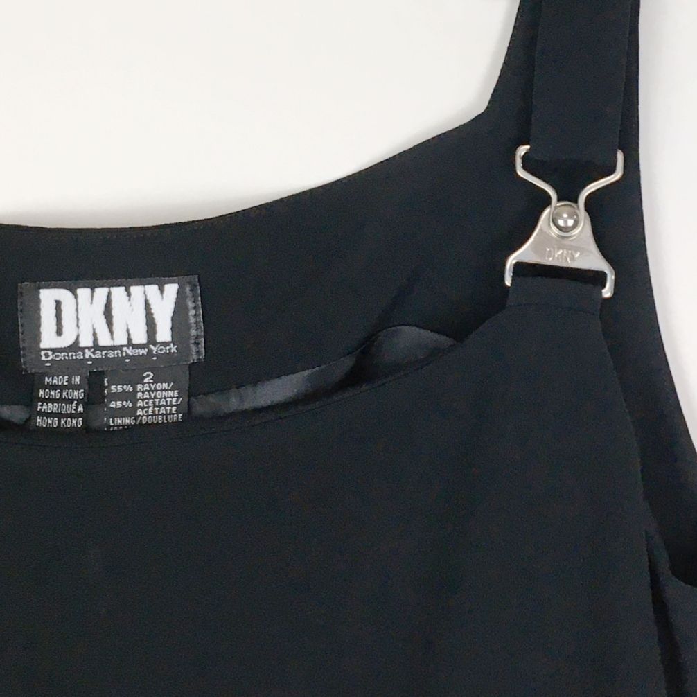 DKNY ダナキャランニューヨーク ジャンパースカート ワンピース 黒 メルカリShops