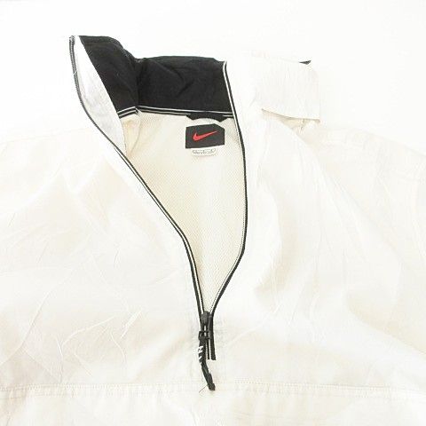 NIKE 防寒　ハーフジップジャケット　Lサイズ 白 ナイキ NIKE ハーフジップ ジャケット トップス ライン 長袖 L