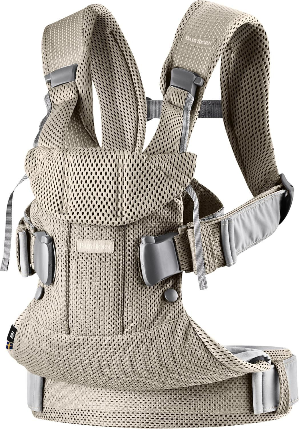 【美品】 BabyBjorn(ベビービョルン) 抱っこ紐 ベビーキャリア ONE KAI Air グレージュ A0626 0814ML004 0120240807100470