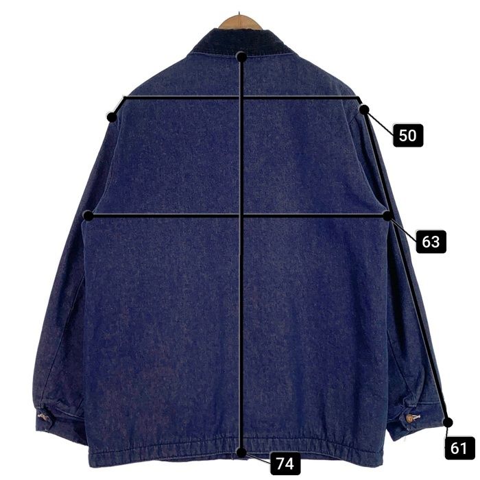 WRANGLER / 70s/デニムカバーオール/ブランケットライナー/襟コーズ/42/インディゴ// 70's Wrangler ラングラー デニム カバーオール ブランケットライナー