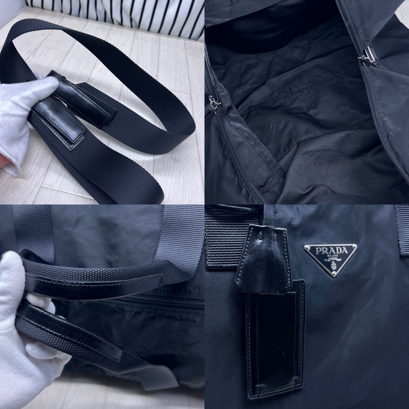 格安】PRADA×プラダ 2Way斜めがけ特大パドロックボストンバッグ - メルカリ