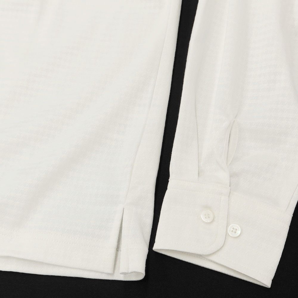 【中古】アクアスキュータム Aquascutum コットンポリエステルジャージー BDシャツ オフホワイト【サイズM】【メンズ】