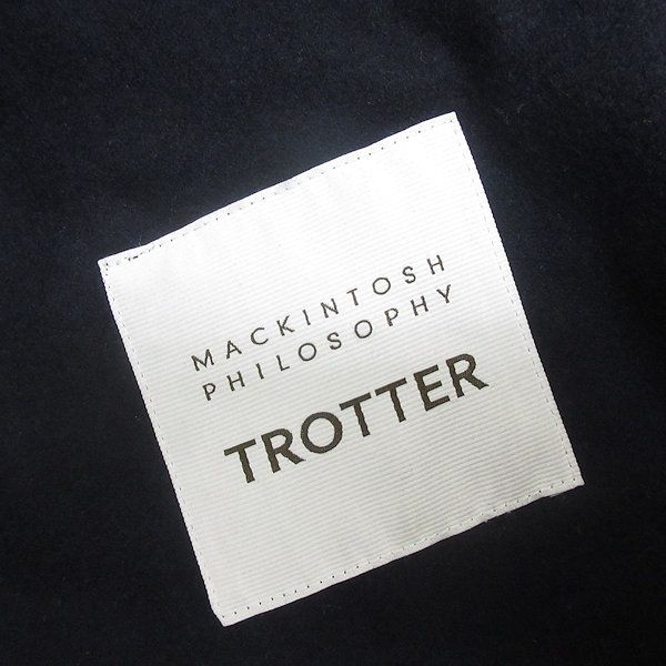 H■マッキントッシュ/MACKINTOSH PHILOSOPHY TROTTER ライナー付き ストレッチメモリータフタステンカラーコート【38】紺/MENS■71【中古】