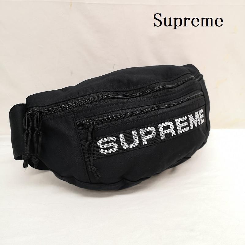Supreme ブラック ボディバッグ23ss