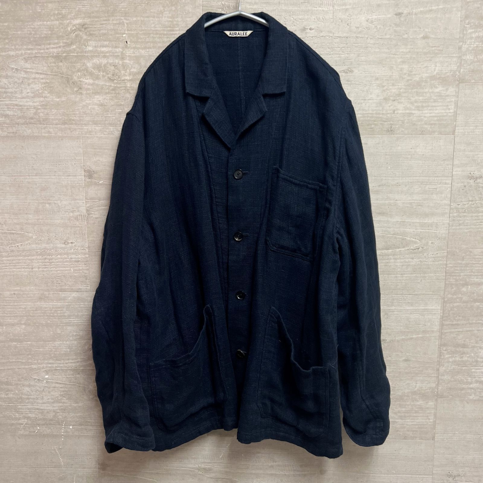 AURALEE オーラリー A20SB01WL LINEN DOUBLE FACE BLOUSON リネンダブルフェイスブルゾン size5 -  メルカリ