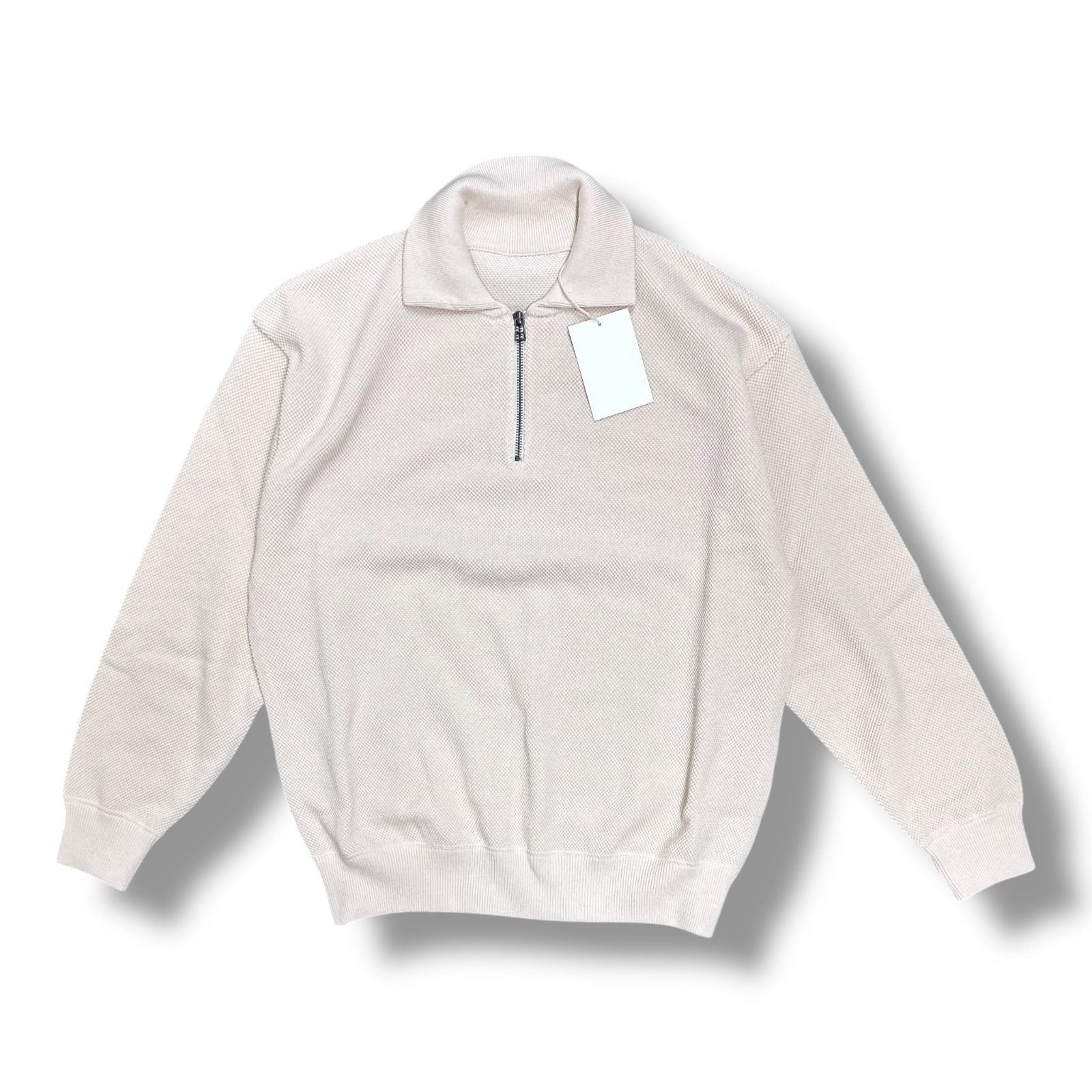 【美品】crepuscule Moss Stitch Half Zip crepuscule (クレプスキュール) Light Moss Stitch Half Zip P/O