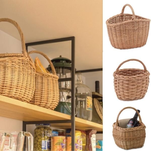 【新品・5営業日で発送】(ポッシュリビング)ウィッカーバスケット　【11602】