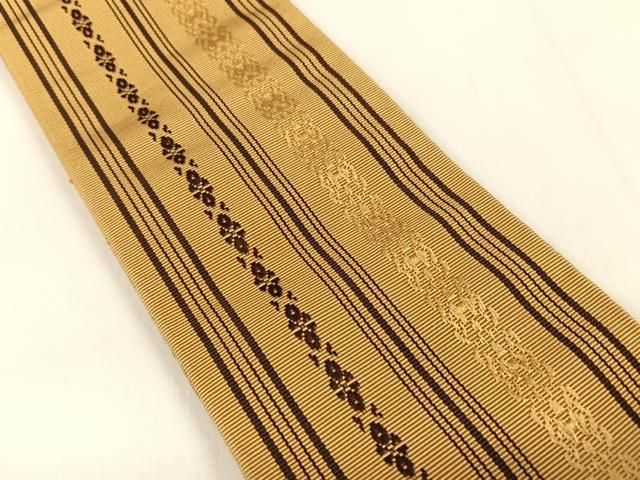 平和屋着物●男性　本場筑前博多織　両面　角帯　献上　正絹　逸品　AAAW4331np 平和屋着物○男性 本場筑前博多織 両面 角帯 献上 正絹 逸品