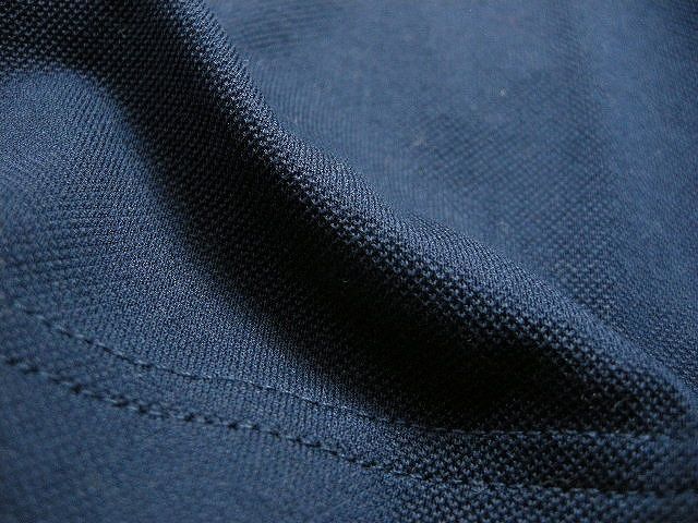 サイズM□新品□モンクレール 3連ロゴ付きポロシャツ 半袖 ネイビー系 