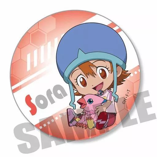 デジモン 空&ピヨモン 缶バッジ バッジ・ピンズ 武之内空＆ピヨモン 「デジモンアドベンチャー