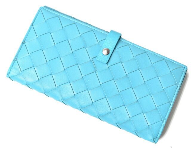 BOTTEGA VENETA（ボッテガヴェネタ）　長財布　カーフ　ネイビー　美品 BOTTEGA VENETA ボッテガ 財布 メンズ 長財布 正規品 ボッテガ