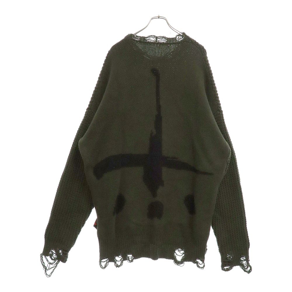 cvtvlist (カタリスト) CRASH KNIT クラッシュ加工プルオーパーニット セーター グリーン 220109RF01