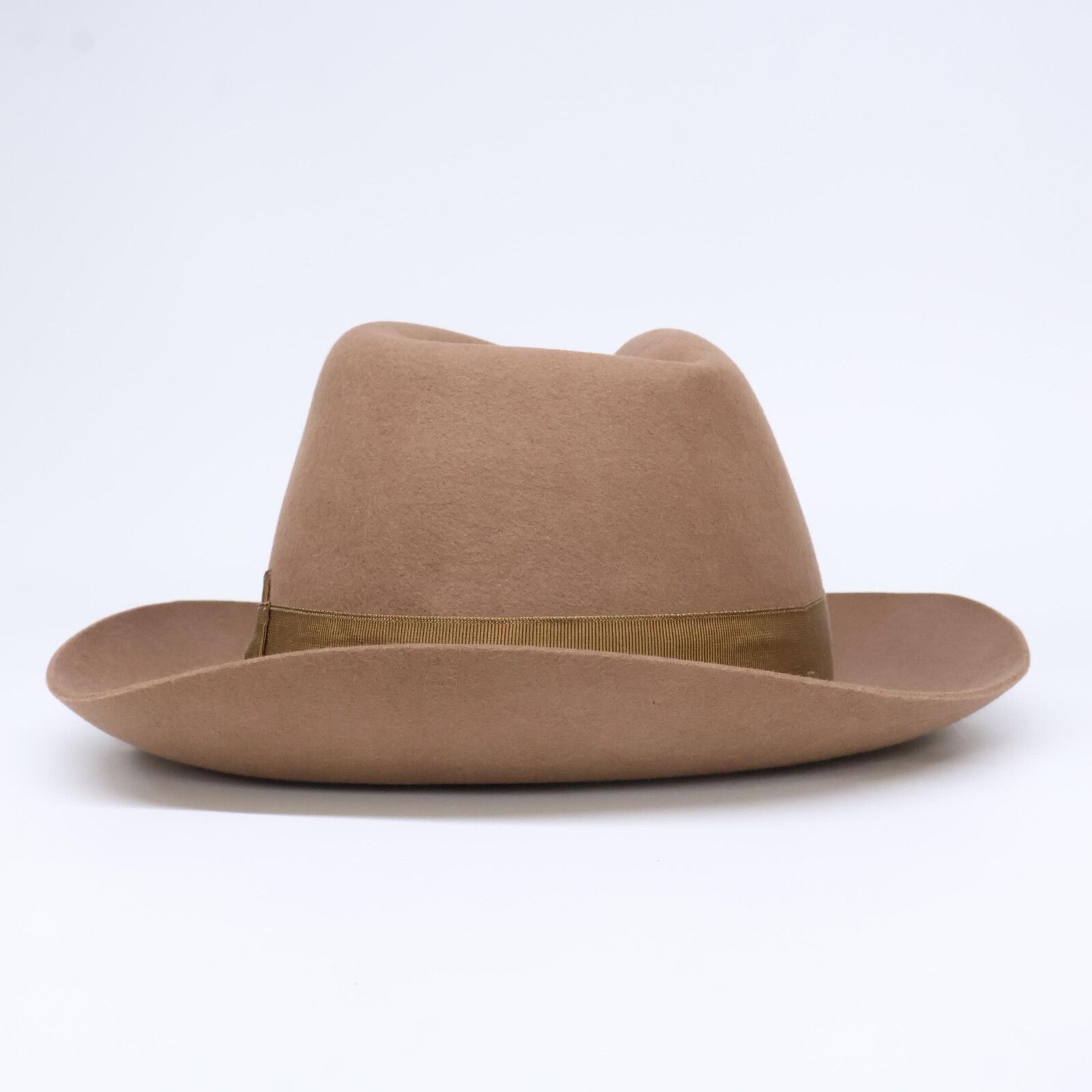 箱付き　Borsalino ファーフェルト 中折れハット ALESSANDRIA 57 イタリア製 フェルトハット ボルサリーノ  ボルサリーノ Borsalino フェルトハット 中折れハット 送料無料ロゴ