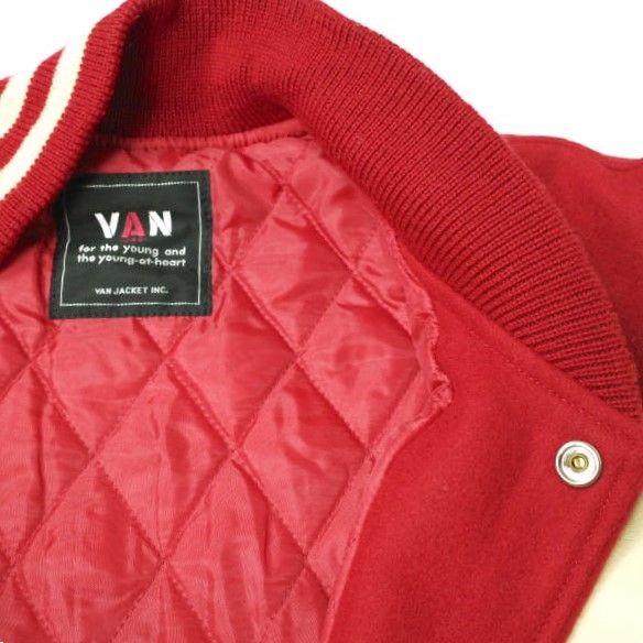 VAN JACKET INC. ヴァンヂャケット 日本製 袖レザースタジャン
