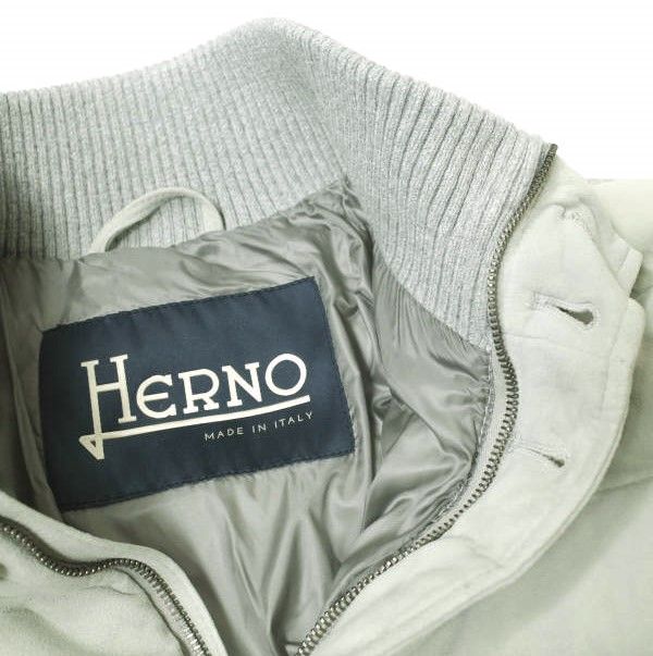 HERNO ヘルノ 20AW イタリア製 ゴートスエードレザー × シルクカシミヤ