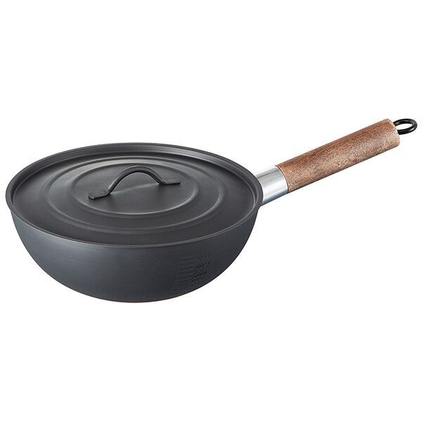 ベーシック アウトドア用中華鍋 23cm (フタ・収納袋付)