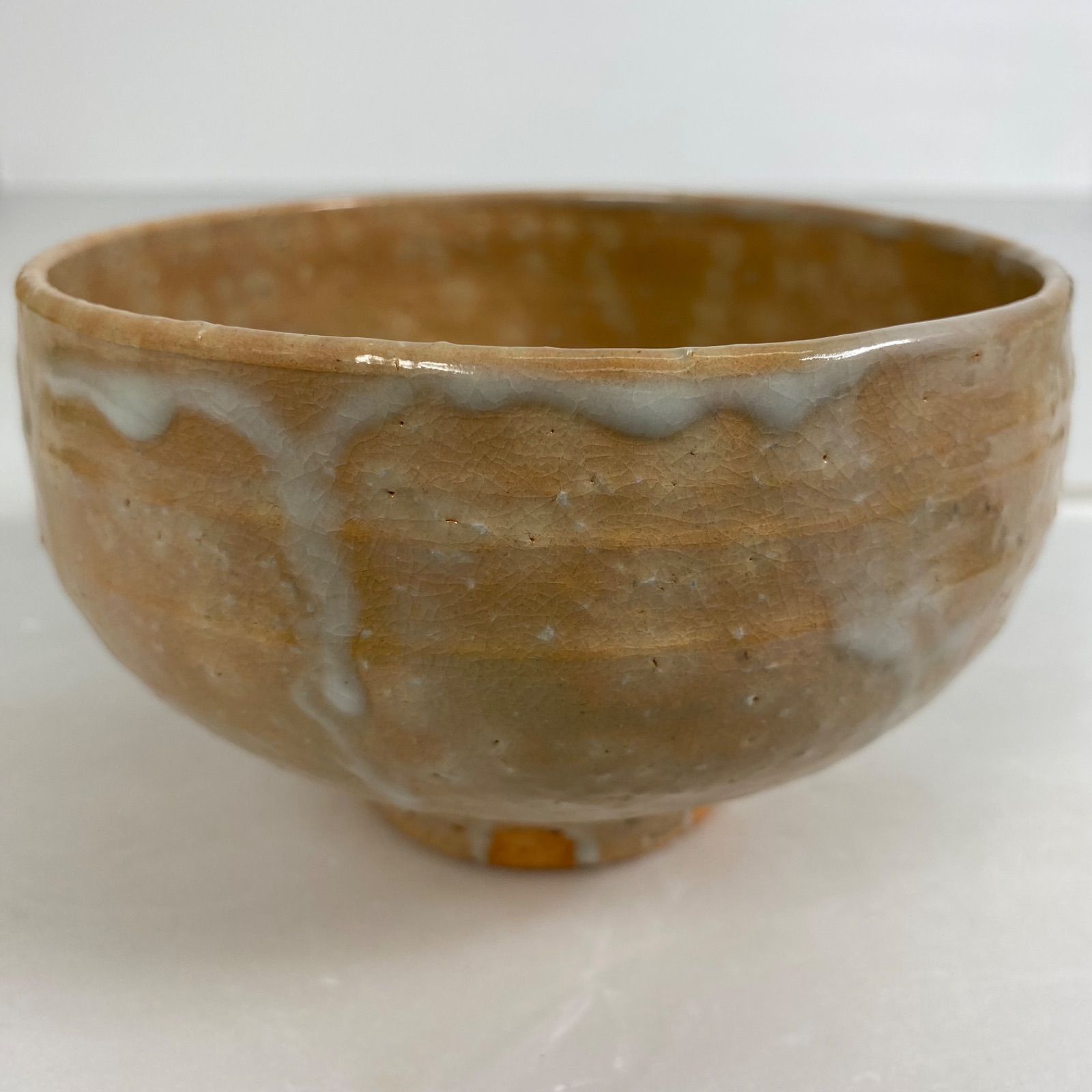 萩焼 茶碗 萩茶碗 峰雪作 峰雪造共箱付き 作家銘あり 抹茶碗