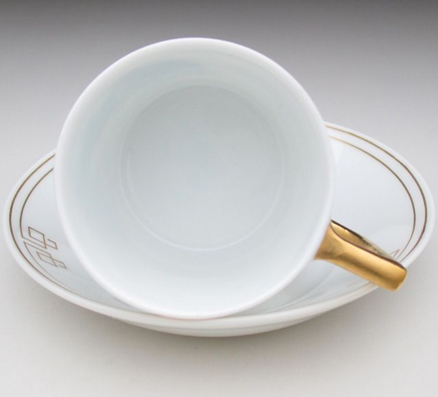 ニンフェンブルク 金彩白鳥絵