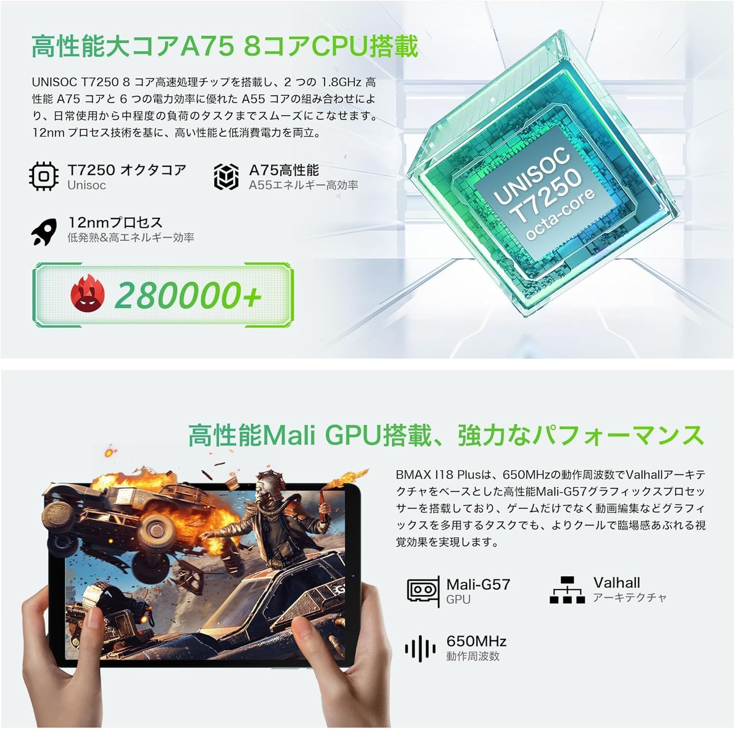 タブレット 8インチ
