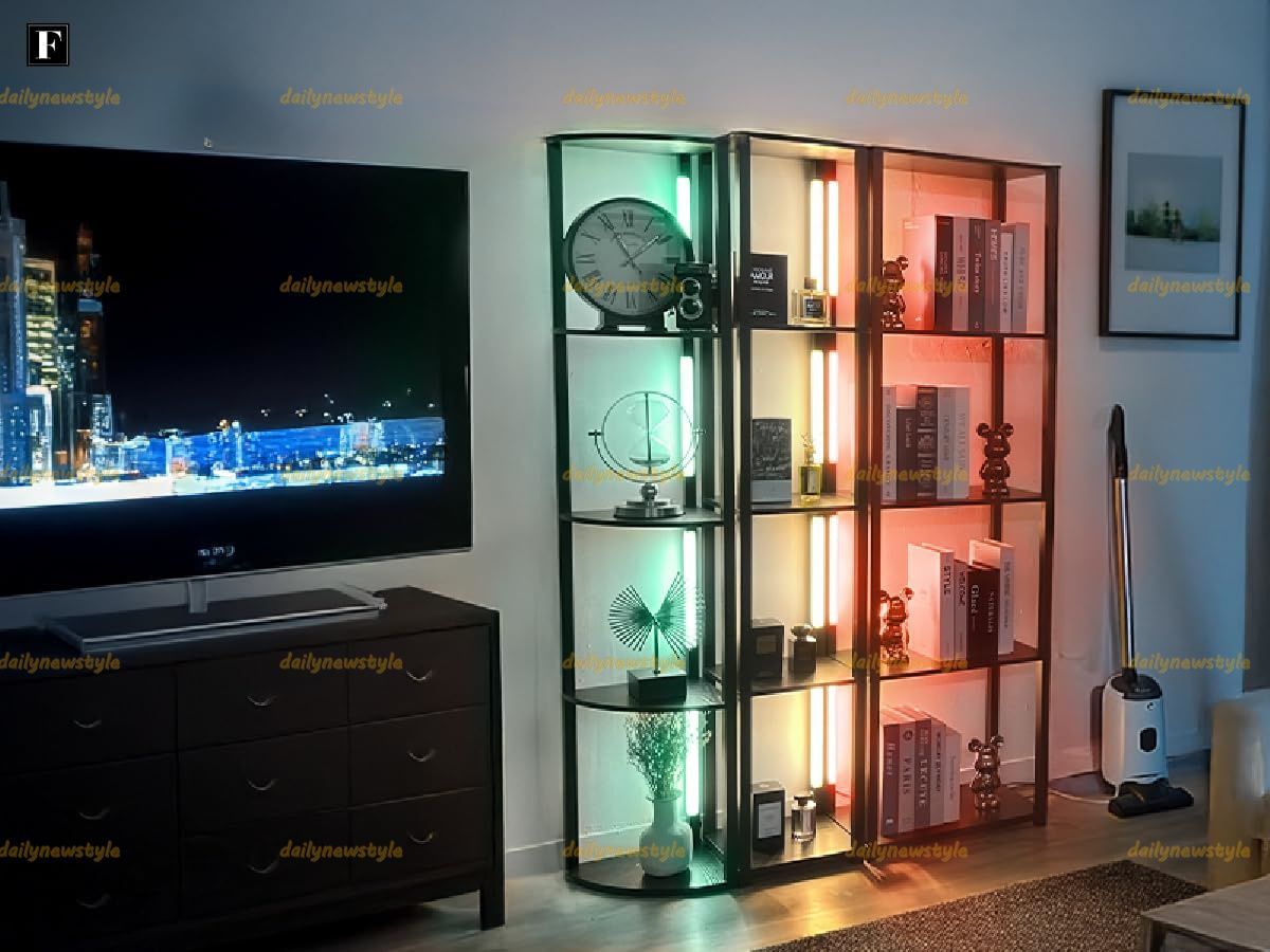 頑丈なコーナーディスプレイキャビネット