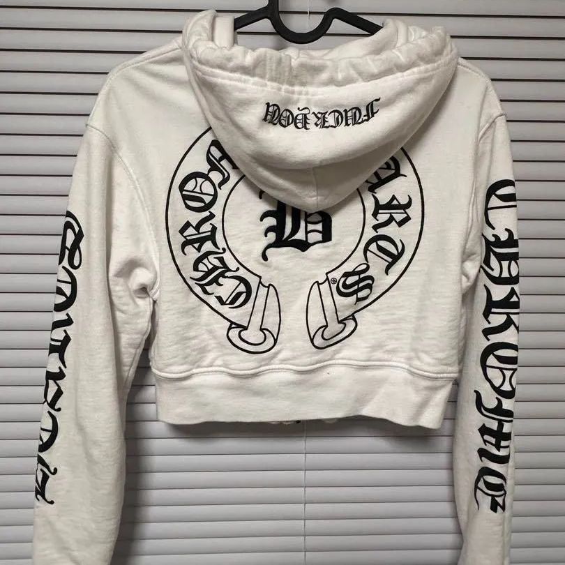Chrome Hearts クロップドパーカー ホワイト