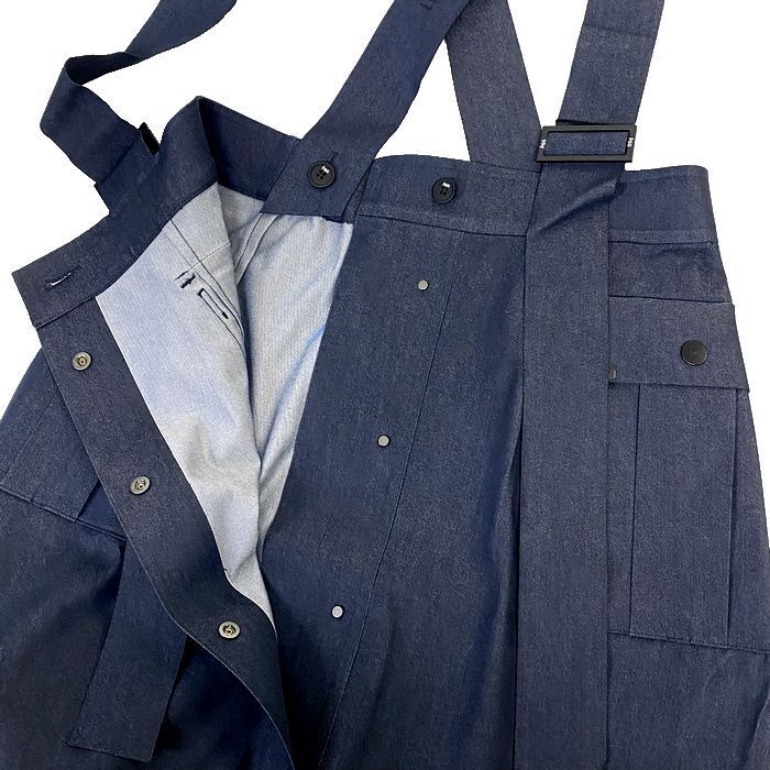 usa製 PGG by PEARLY GATES × Lee パーリーゲイツ ゴルフ リー 別注 無縫製圧着 SOLOTEX リサイクルポリデニム サスペンダー付き スカート ジャンパースカート ウェア 269-2134306 定価4.1万 ▲034 50925w12 正規品