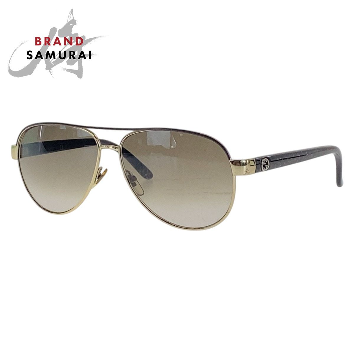 GUCCI グッチ インターンロッキング ブラウン ゴールド金具