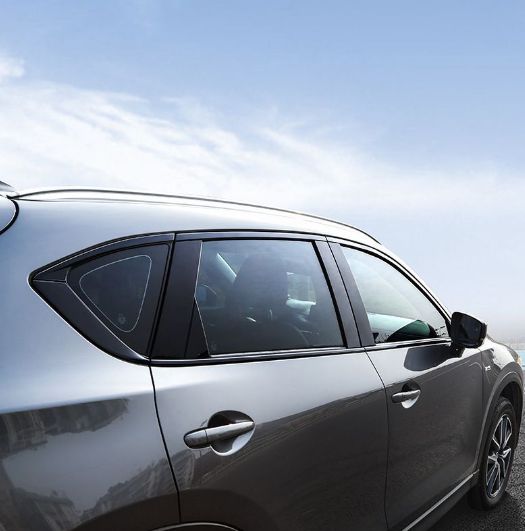 CX-5 KF系対応 ウィンドウトリム 上下セット 外装 ドレスアップ パーツ ブラック仕上 感抜群 6P 設計