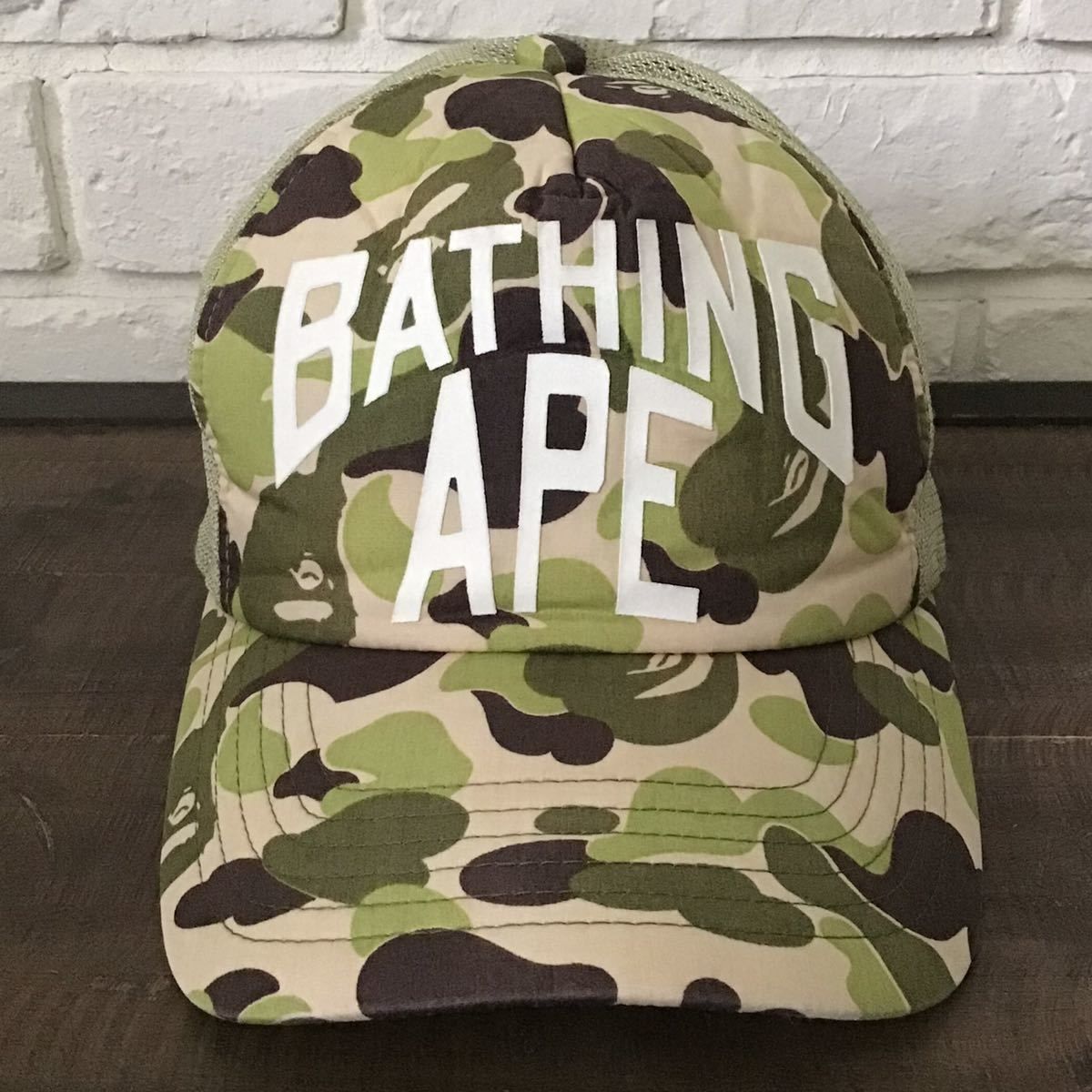 ABC camo green New York Logo メッシュ キャップ a bathing ape BAPE 