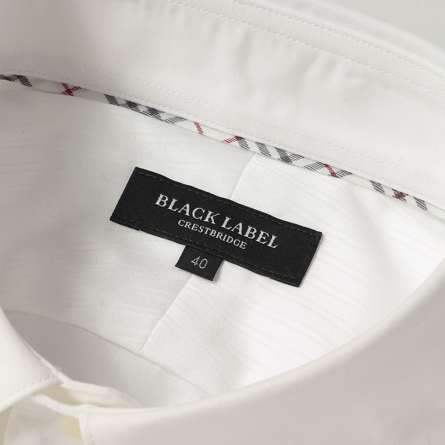 BLACK LABEL CRESTBRIDGE ブラック レーベル クレストブリッジ シャツ ストライプ ジャガード クレリックカラー ドレスシャツ 長袖 ホワイト 白 40 トップス 【メンズ】