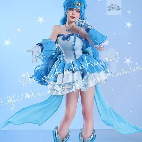マーメイドメロディーぴちぴちピッチ風 宝生波音 ほうしょう はのん コスプレ衣装 ウィッグcos靴 cosplay 撮影 祭り 変装 仮装 コスチュー
